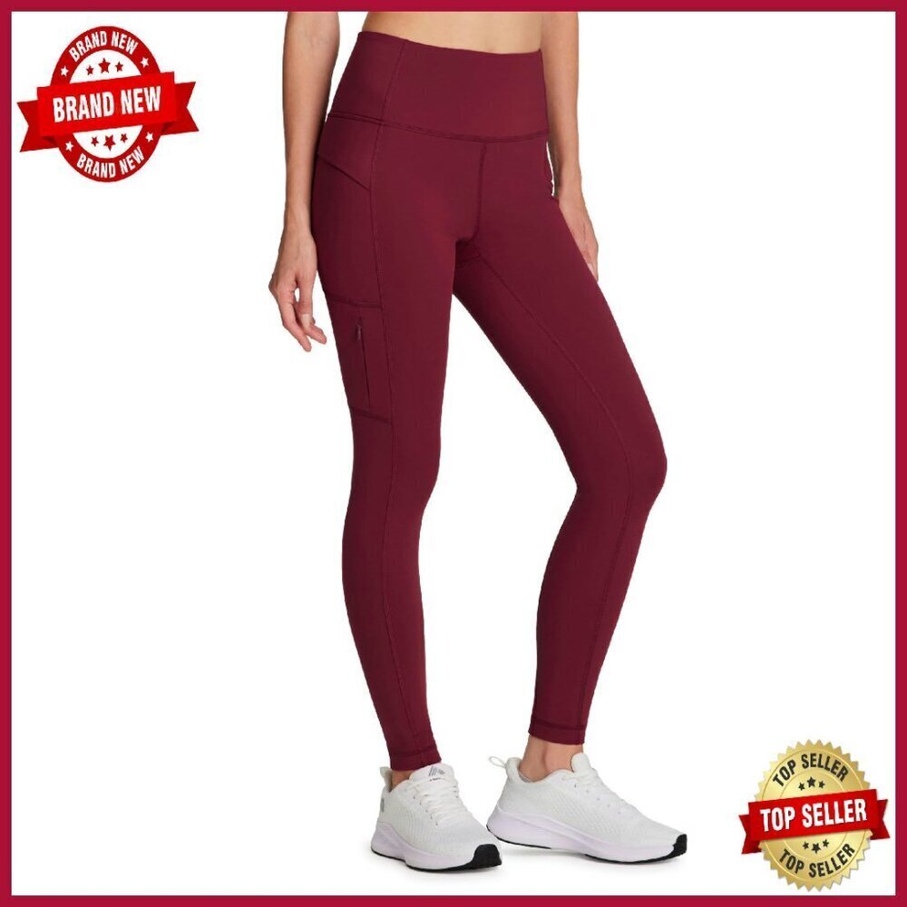 Fleece Lined High Waist Leggings with Zipper Pocket - 27" Inseam
